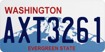 WA license plate AXT3261