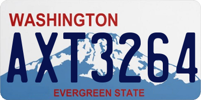 WA license plate AXT3264