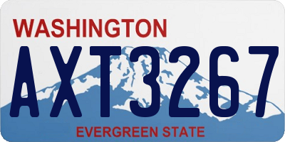 WA license plate AXT3267