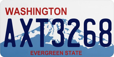 WA license plate AXT3268
