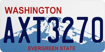 WA license plate AXT3270