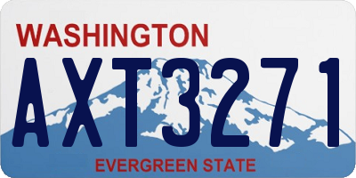 WA license plate AXT3271