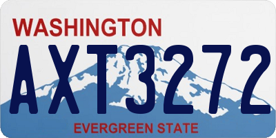 WA license plate AXT3272