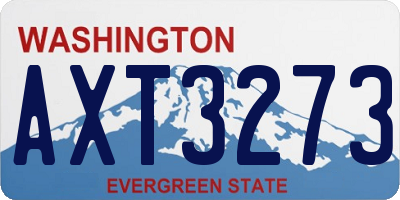 WA license plate AXT3273