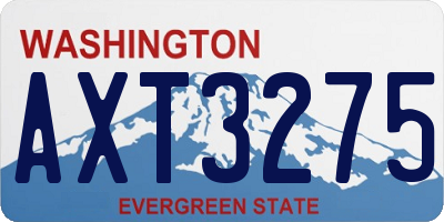 WA license plate AXT3275