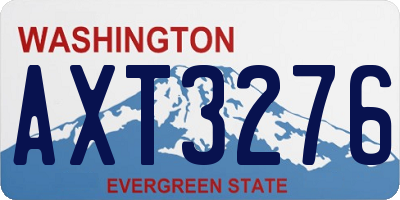 WA license plate AXT3276