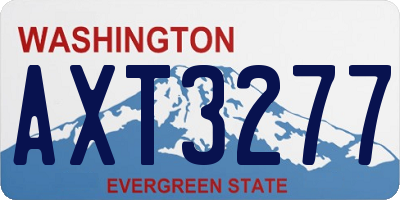 WA license plate AXT3277