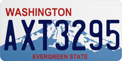 WA license plate AXT3295