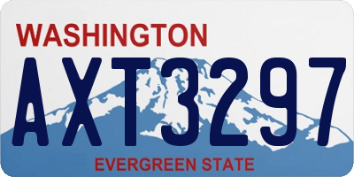WA license plate AXT3297