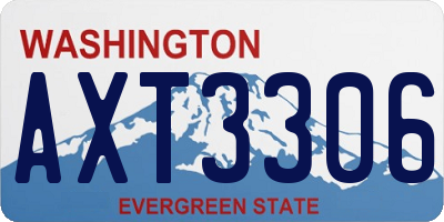 WA license plate AXT3306