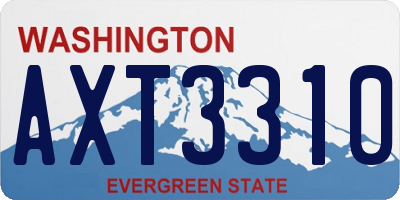 WA license plate AXT3310