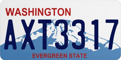 WA license plate AXT3317