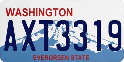 WA license plate AXT3319