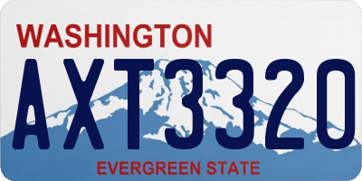 WA license plate AXT3320