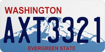 WA license plate AXT3321