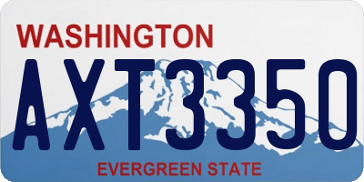 WA license plate AXT3350