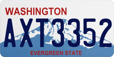 WA license plate AXT3352