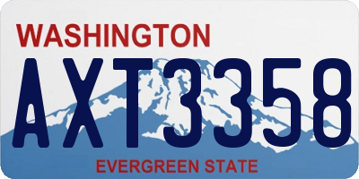 WA license plate AXT3358