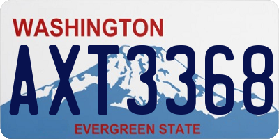 WA license plate AXT3368