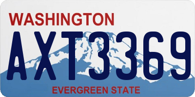 WA license plate AXT3369