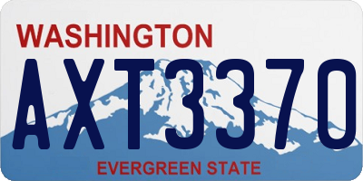 WA license plate AXT3370