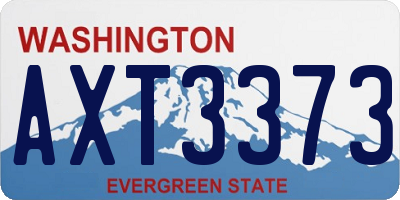 WA license plate AXT3373