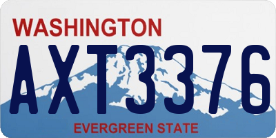WA license plate AXT3376