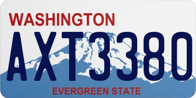 WA license plate AXT3380