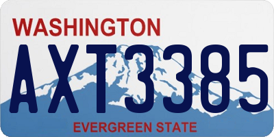 WA license plate AXT3385