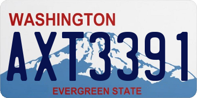 WA license plate AXT3391