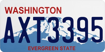 WA license plate AXT3395