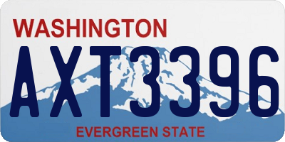WA license plate AXT3396