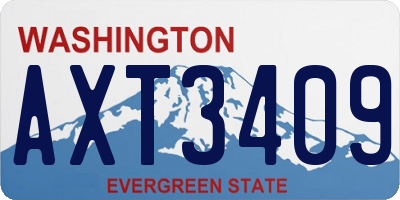 WA license plate AXT3409