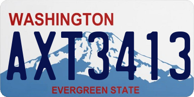 WA license plate AXT3413