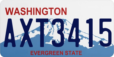 WA license plate AXT3415