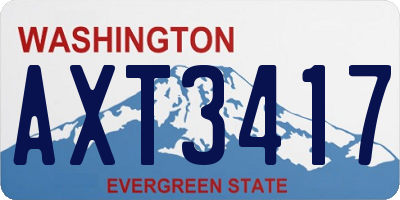 WA license plate AXT3417