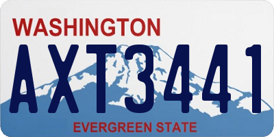 WA license plate AXT3441