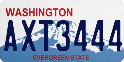 WA license plate AXT3444