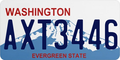 WA license plate AXT3446