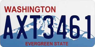 WA license plate AXT3461