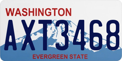 WA license plate AXT3468