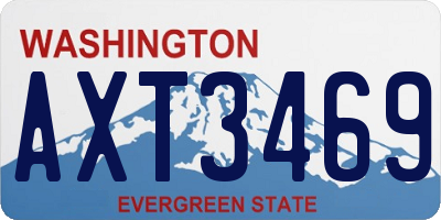 WA license plate AXT3469