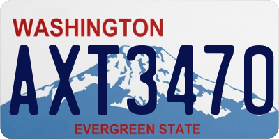 WA license plate AXT3470