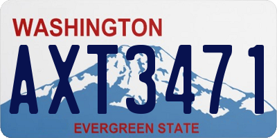 WA license plate AXT3471