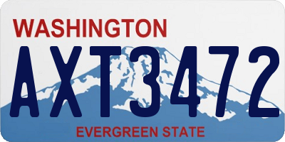 WA license plate AXT3472