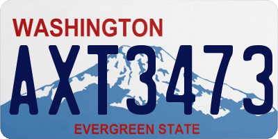 WA license plate AXT3473