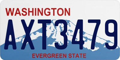 WA license plate AXT3479