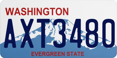 WA license plate AXT3480