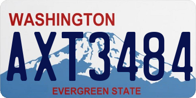 WA license plate AXT3484