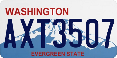 WA license plate AXT3507